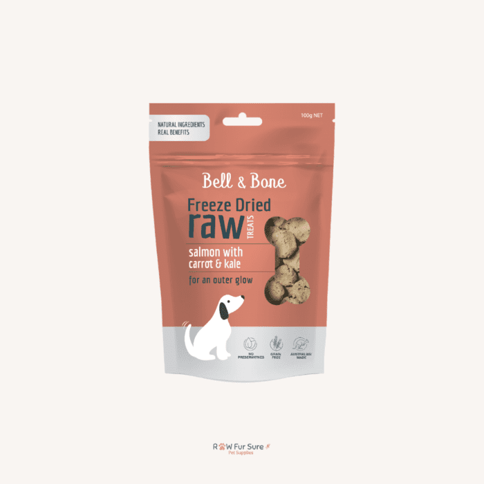 Bell & Bone Freeze Dried Dog Treats - Salmon with Carrot and Kale 100g