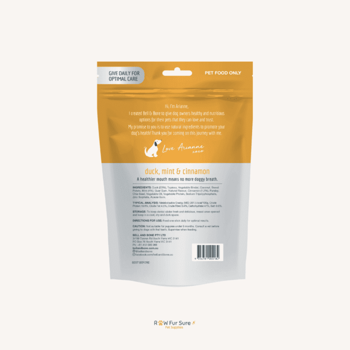 Bell & Bone SMALL Dental Sticks Duck, Mint & Cinnamon - Image 2