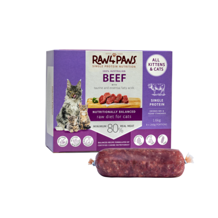 Raw4Paws Beef CAT Rolls 8x200g