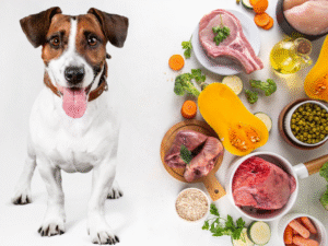 Healthy ingredients used in BARF diet for pets